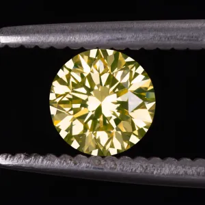 0.71ct FANCY INTENSE YELLOW VS2 DIAMOND GIA CERTIFIED ROUND BRILLIANT CUT LOOSE