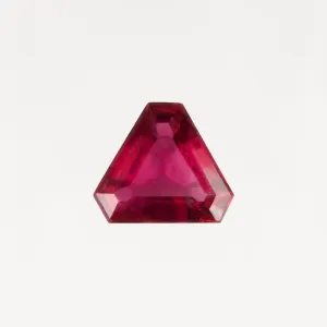 0.83c RUBELLITE GARNET LOOSE TRILLION SHIELD SHAPE NATURAL RED GEMSTONE TRIANGLE
