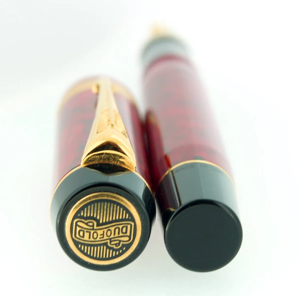 1996 PARKER DUOFOLD JASPER RED ROLLERBALL PEN MINT NEW IN BOX MADE IN UK