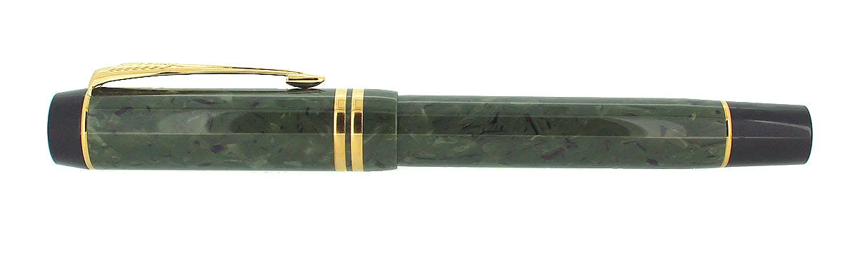 1996 PARKER JADE DUOFOLD CENTENNIAL FOUNTAIN PEN 18K MEDIUM NIB NEVER INKED NOS