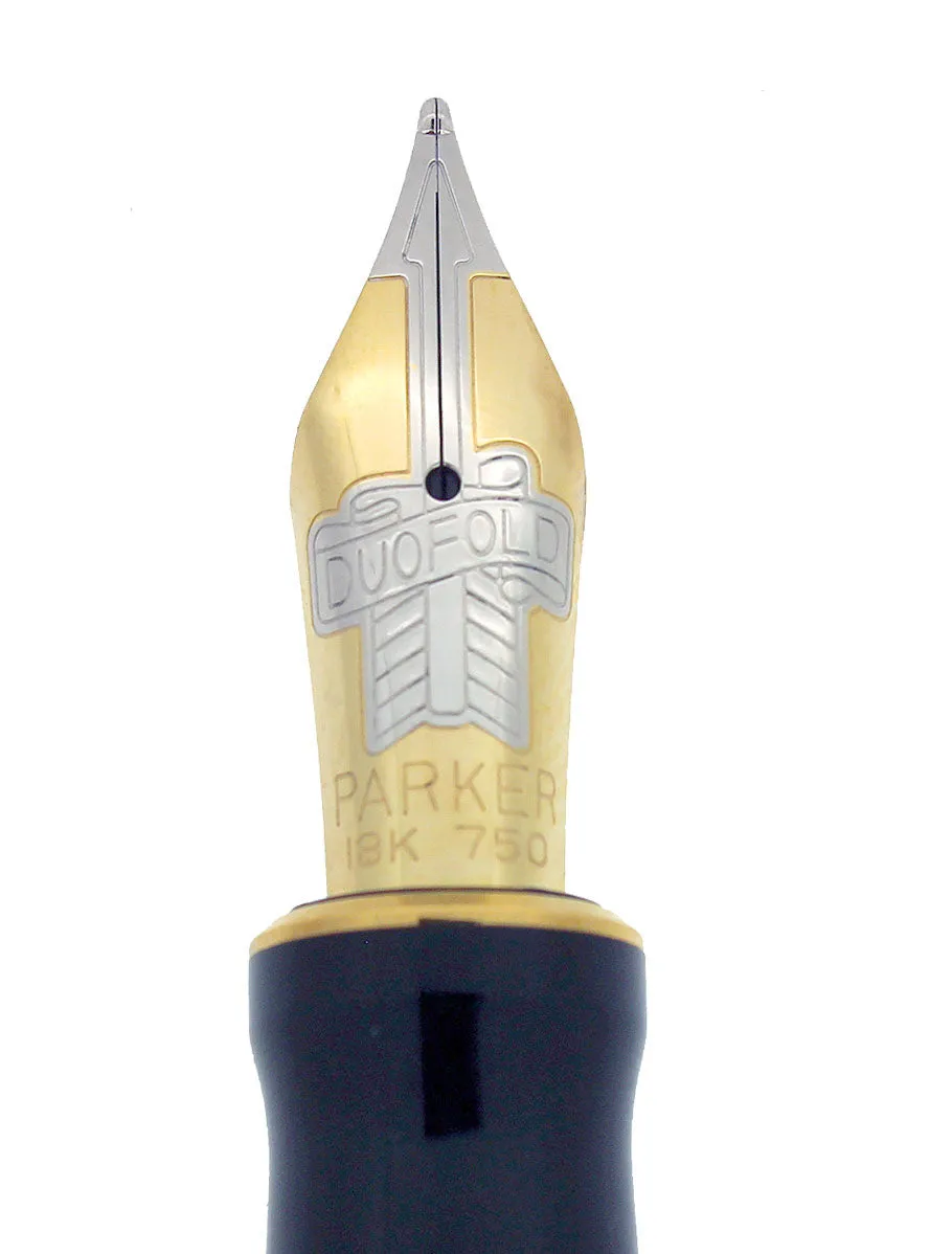 1996 PARKER JADE DUOFOLD CENTENNIAL FOUNTAIN PEN 18K MEDIUM NIB NEVER INKED NOS