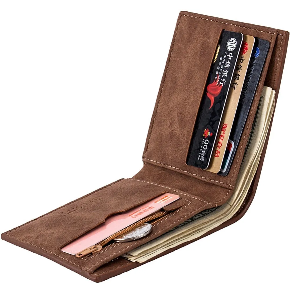 2020 Fashion Men Wallets Small Wallet Men Money Purse Coin Bag Zipper Short Male Wallet Card Holder Slim Purse Money Wallet W039