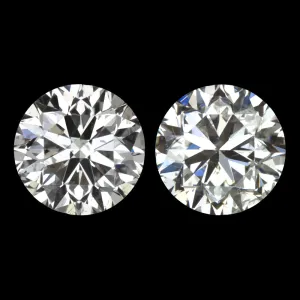 2.04ct VERY GOOD CUT NATURAL DIAMOND STUD EARRINGS WHITE CLEAN PAIR ROUND 2ct