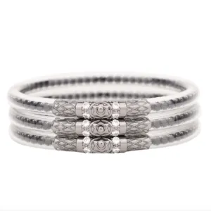 3 Queens All Weather Bangle Set of 3 - Black Spinel