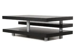 A&X Adrian - Modern Multi-Tier Black Oak Coffee Table
