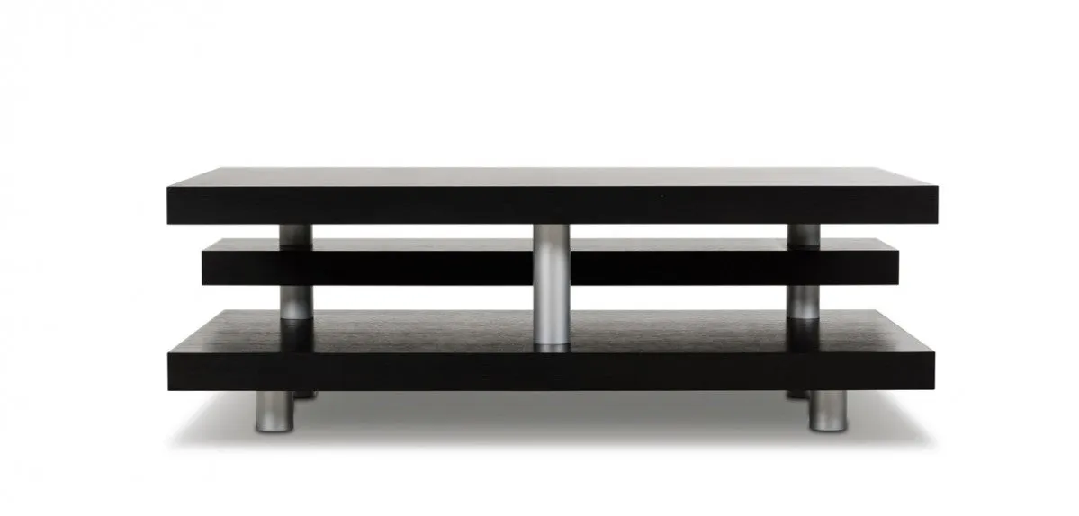 A&X Adrian - Modern Multi-Tier Black Oak Coffee Table