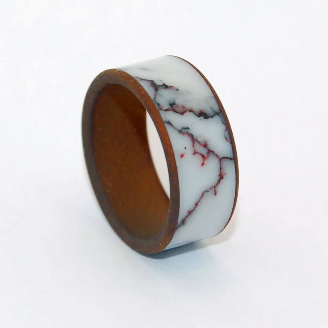 Across The Wild Horse Plains | Men's Wild Horse Jasper Stone & Titanium Wedding Ring