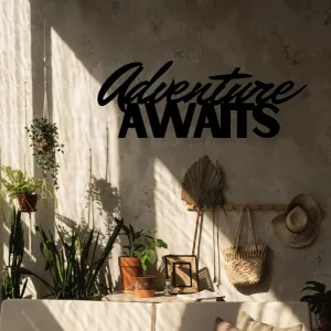 Adventure Awaits Iron Wall Hanging Décor