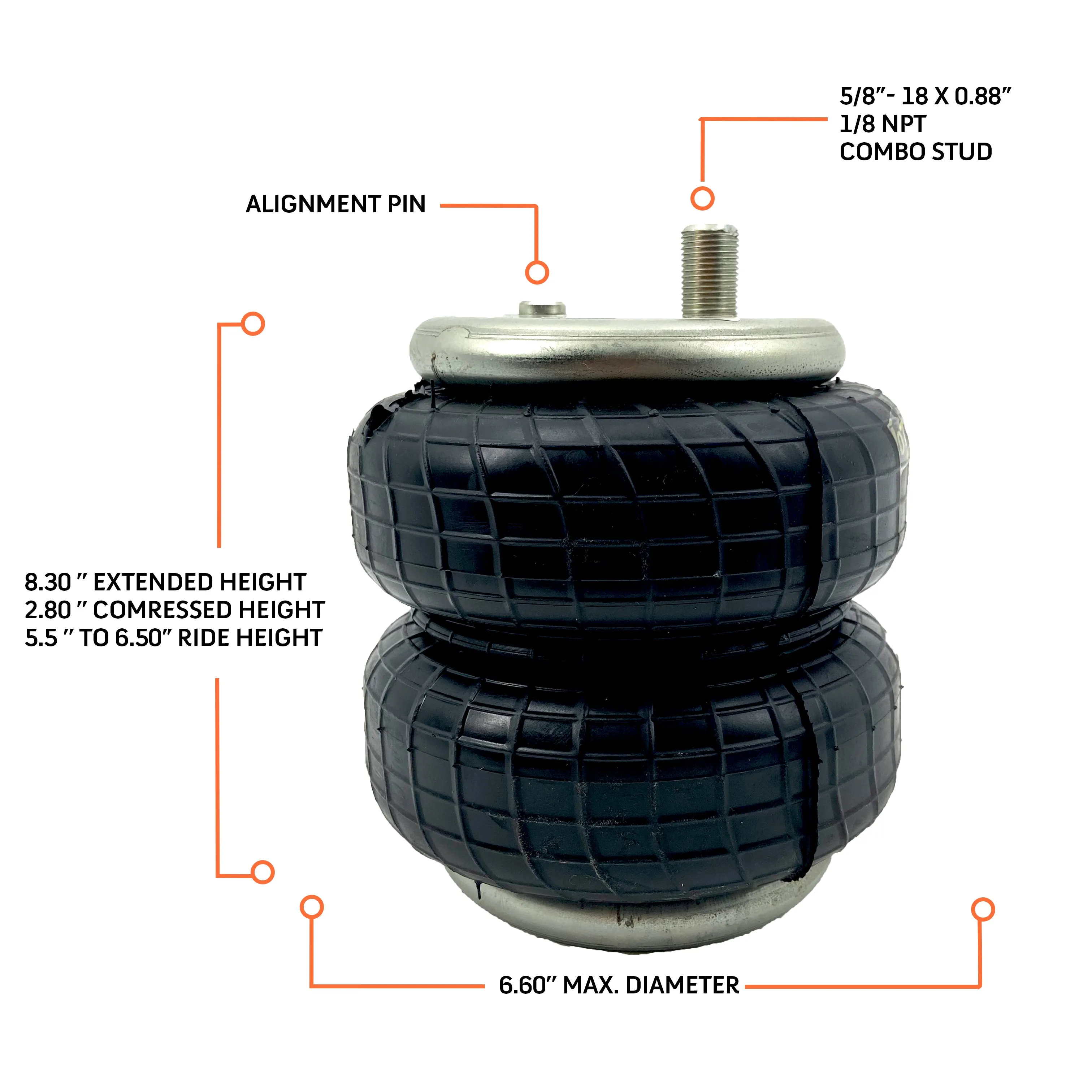Air Spring with Air Line Kit (Replaces Firestone 6397)