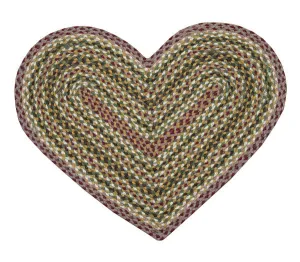 Amazing Olive/Burgundy/Gray Braided Rug