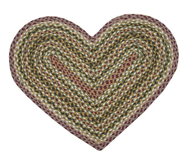 Amazing Olive/Burgundy/Gray Braided Rug