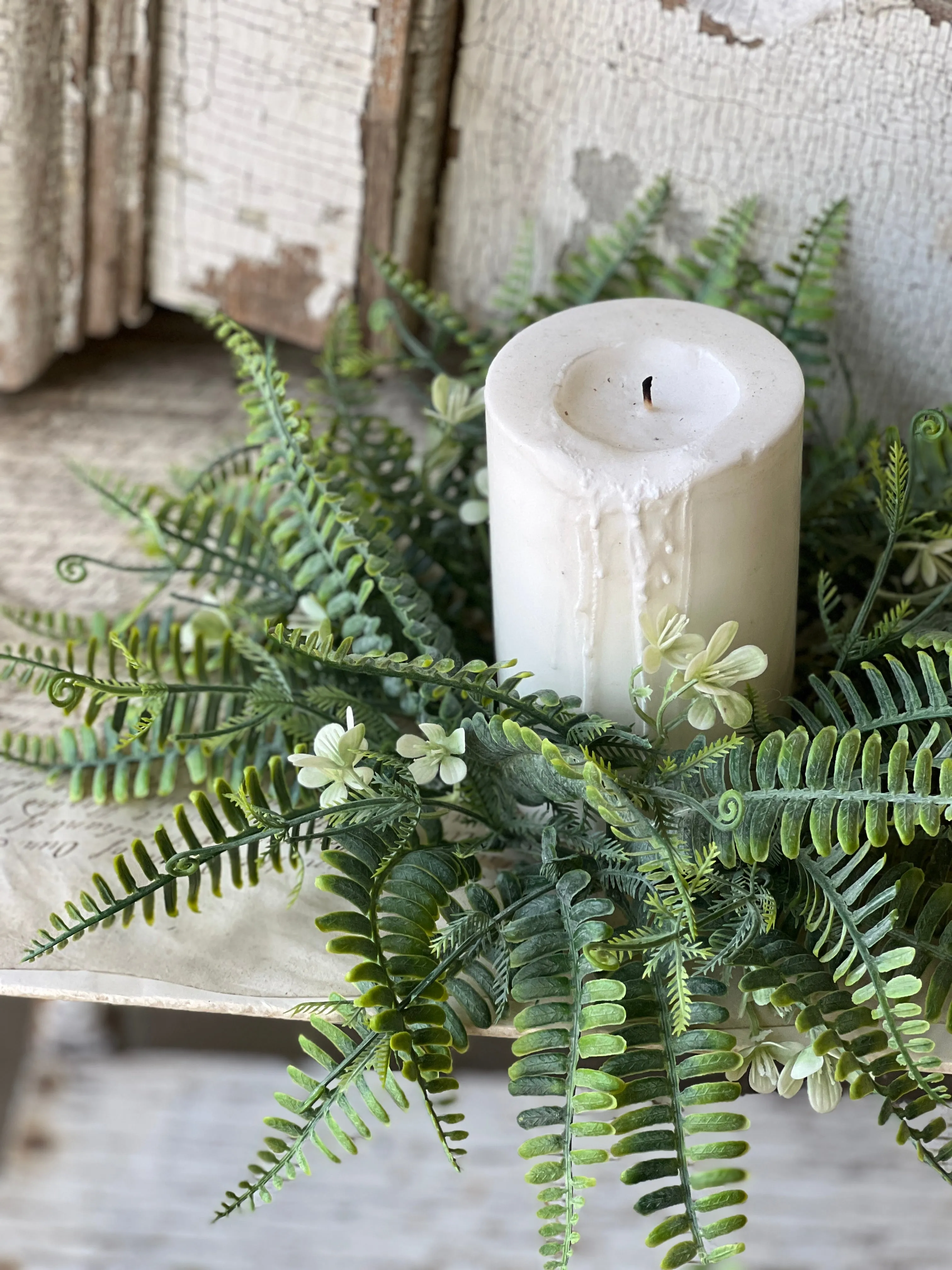 Ambling Arbor Candle Ring | 14" | White | NOT CURRENTLY IN STOCK-New For Spring 2025!