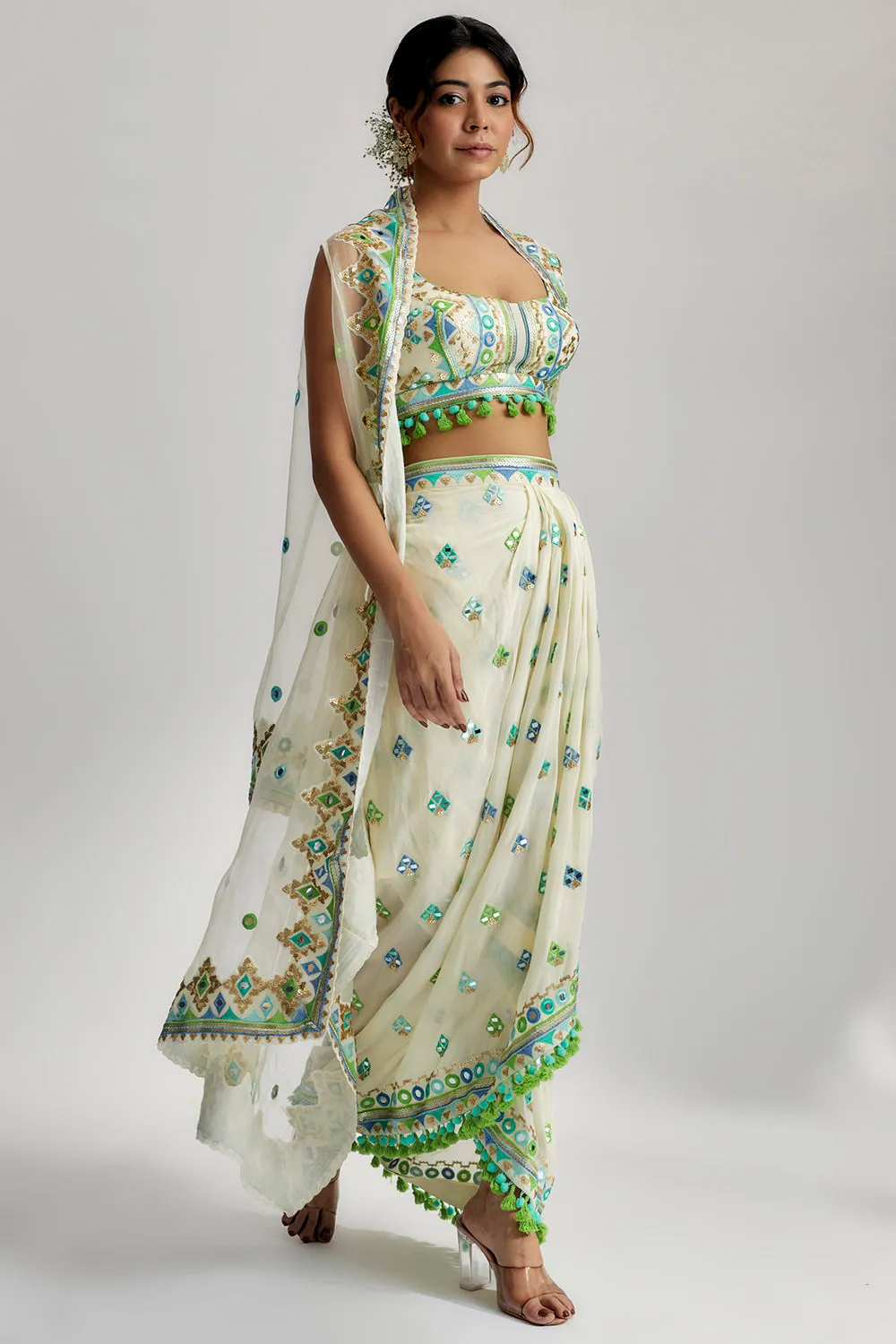 Amina Drape Skirt Set