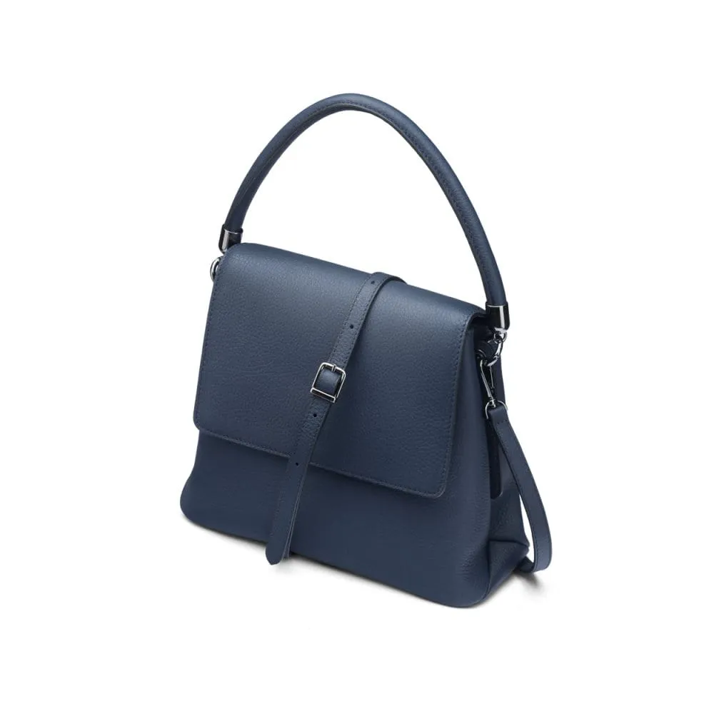 Amy Flap Over Handbag - Navy