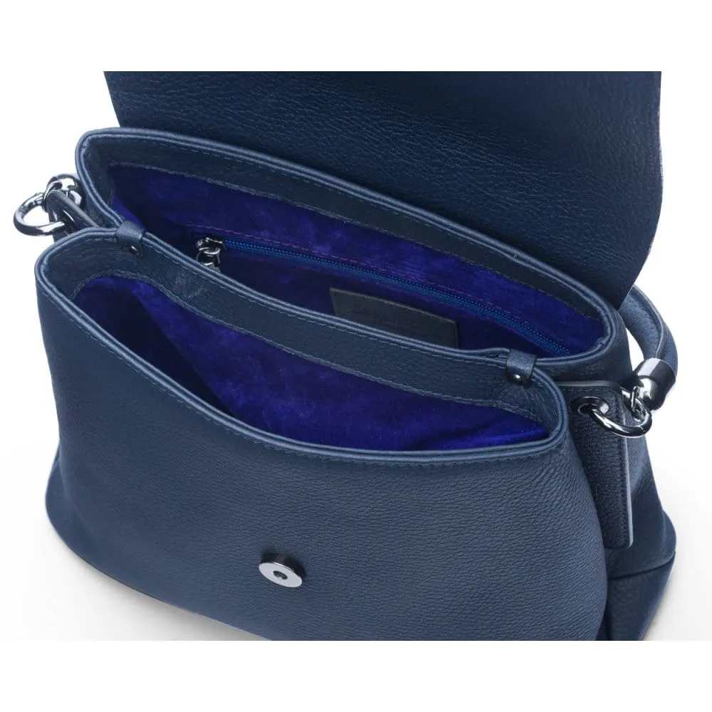Amy Flap Over Handbag - Navy
