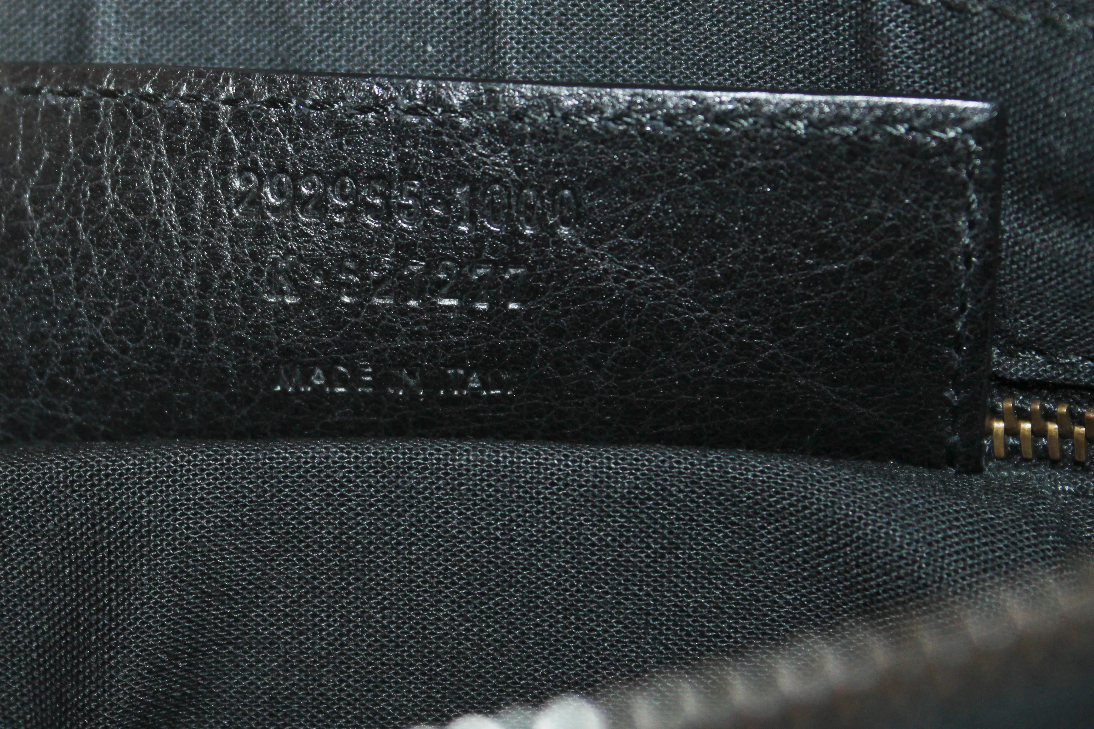 Authentic Balenciaga Black Agneau Leather Classic Motorcycle Clutch Bag 292955