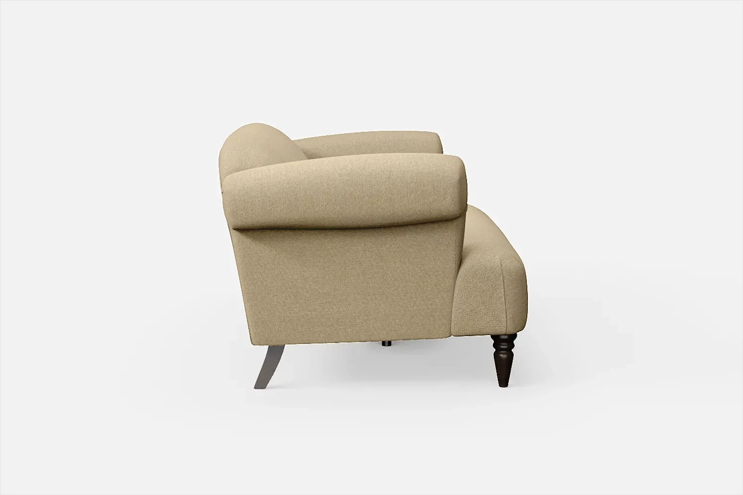 Barberton 3 Seater Sofa Beige Linen Fabric