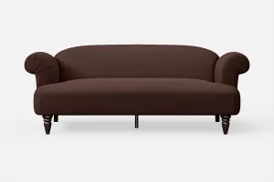 Barberton 3 Seater Sofa Coffee Brown Linen Fabric