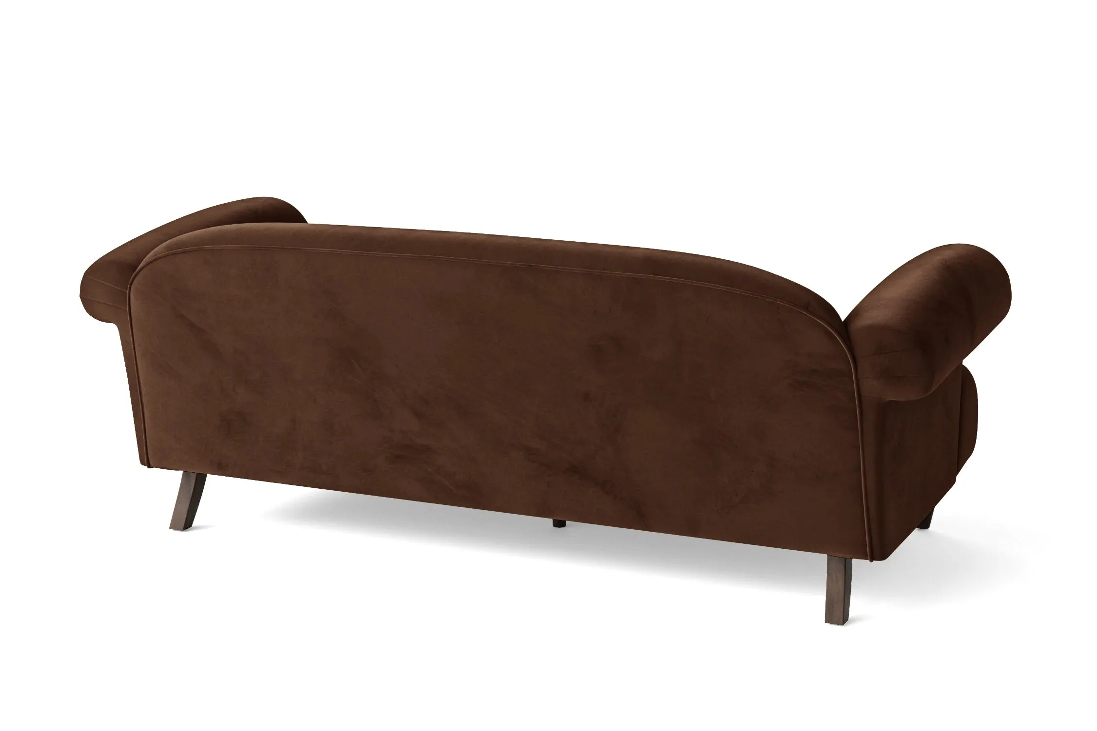 Barberton 3 Seater Sofa Coffee Brown Velvet