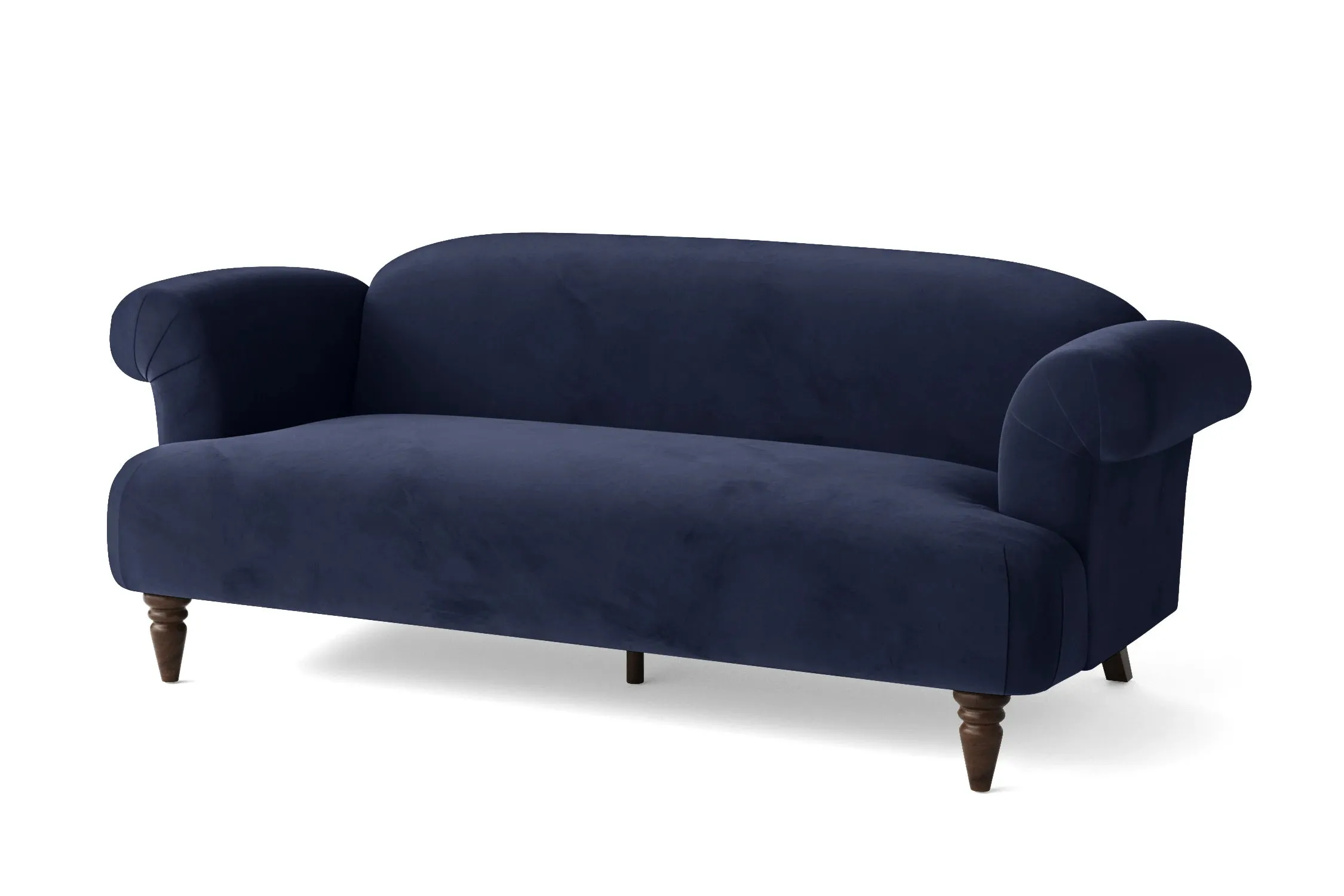 Barberton 3 Seater Sofa Dark Blue Velvet