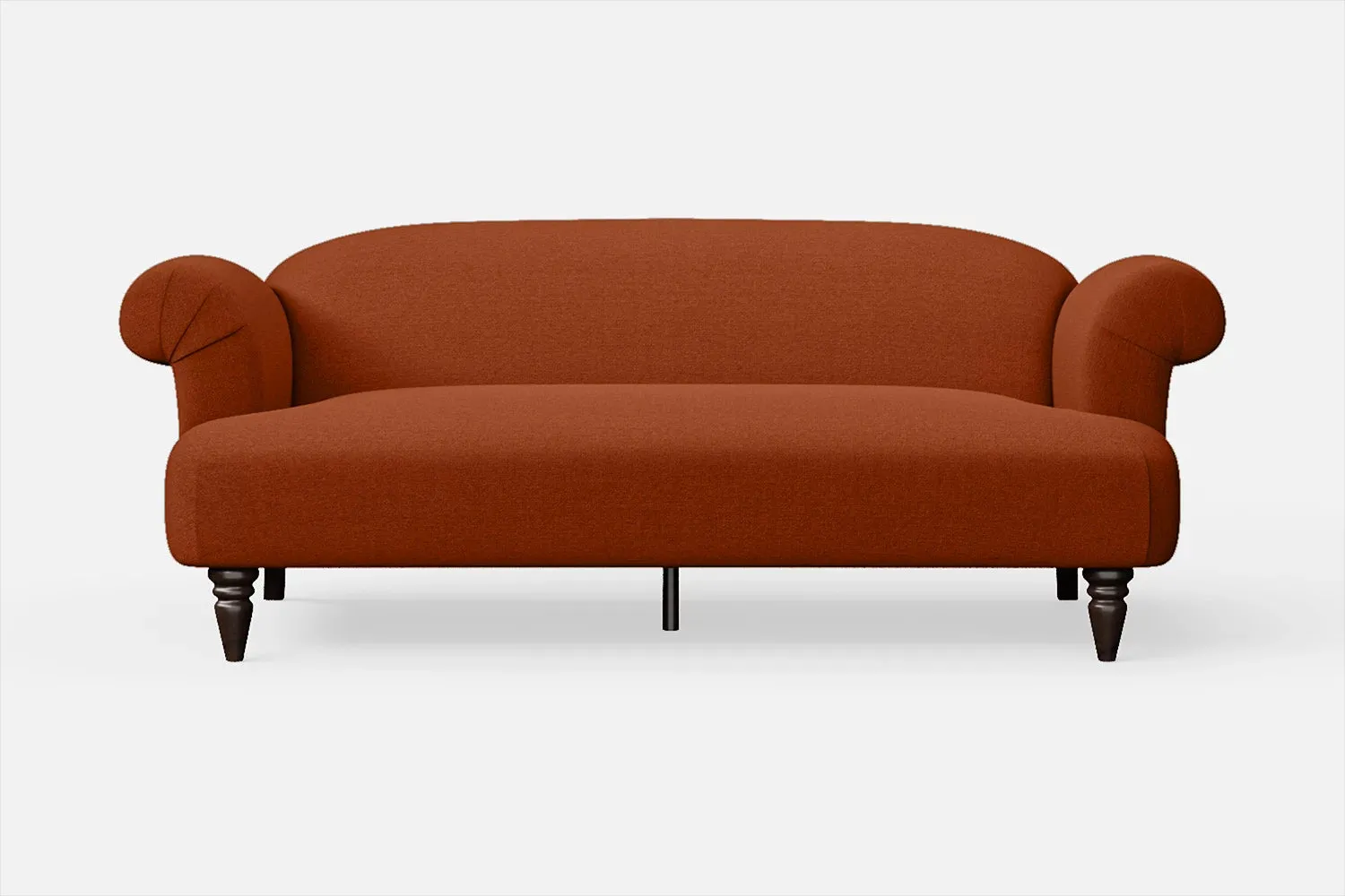 Barberton 3 Seater Sofa Orange Linen Fabric
