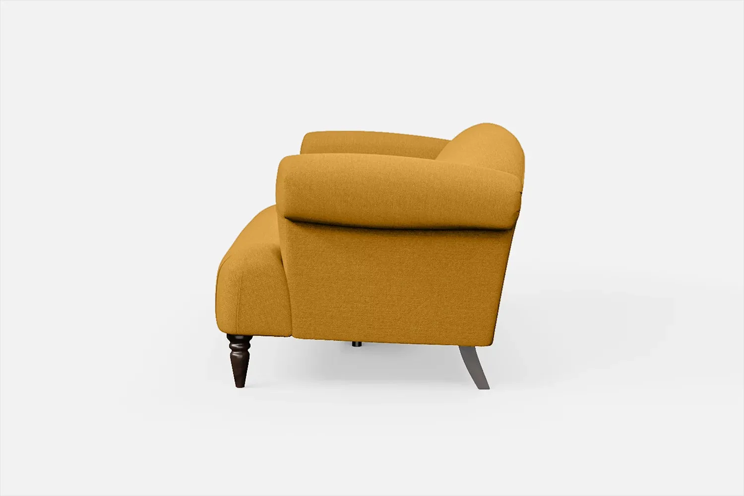 Barberton 3 Seater Sofa Yellow Linen Fabric