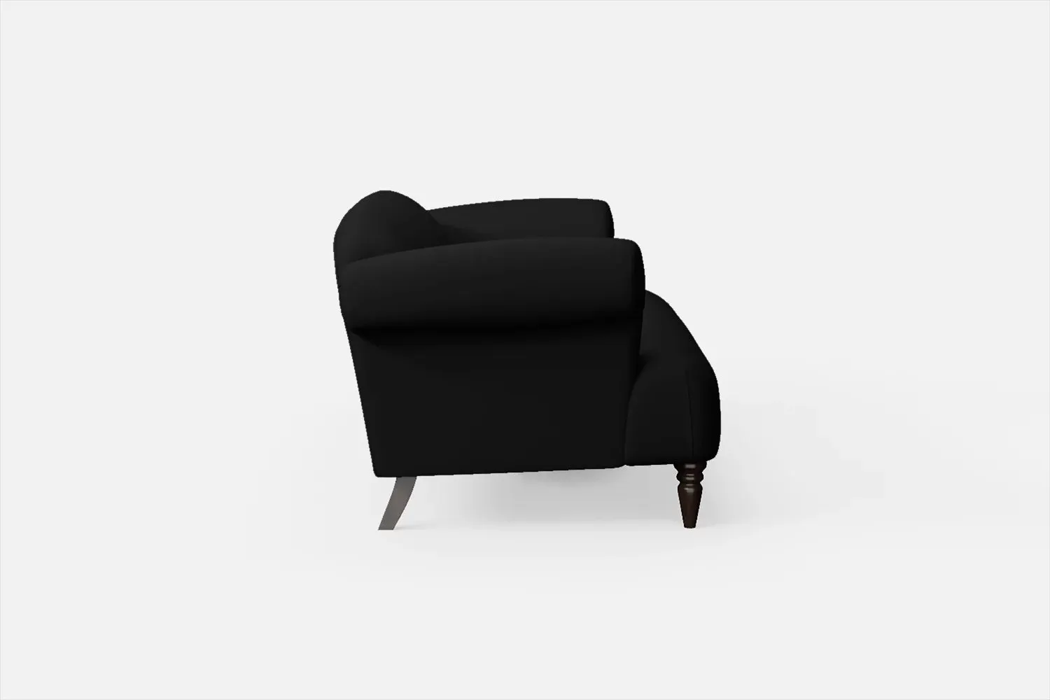 Barberton 4 Seater Sofa Black Leather