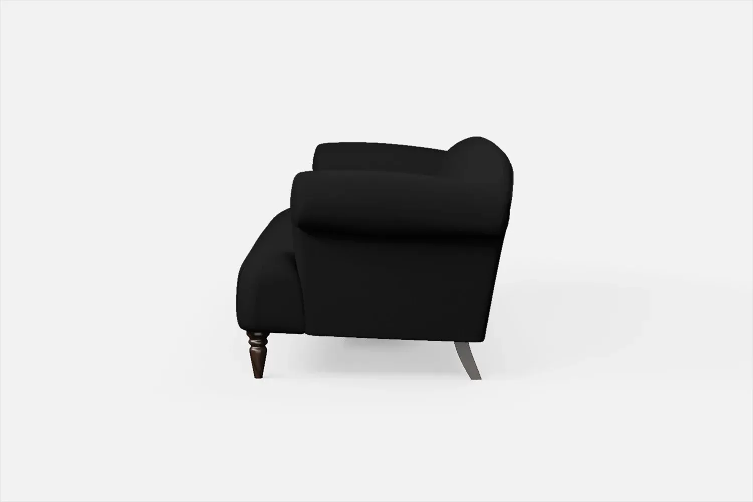 Barberton 4 Seater Sofa Black Leather