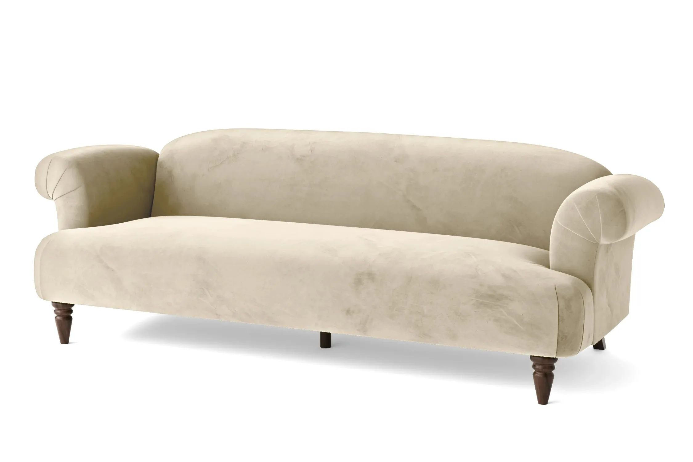 Barberton 4 Seater Sofa Cream Velvet