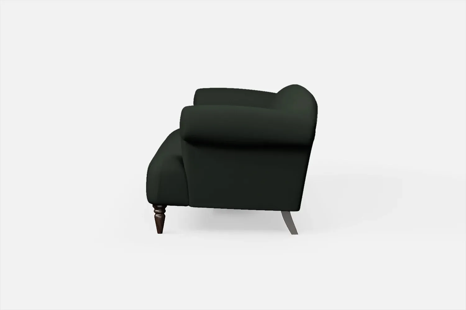 Barberton 4 Seater Sofa Green Leather