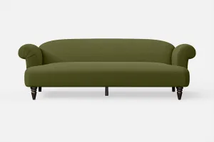 Barberton 4 Seater Sofa Olive Linen Fabric