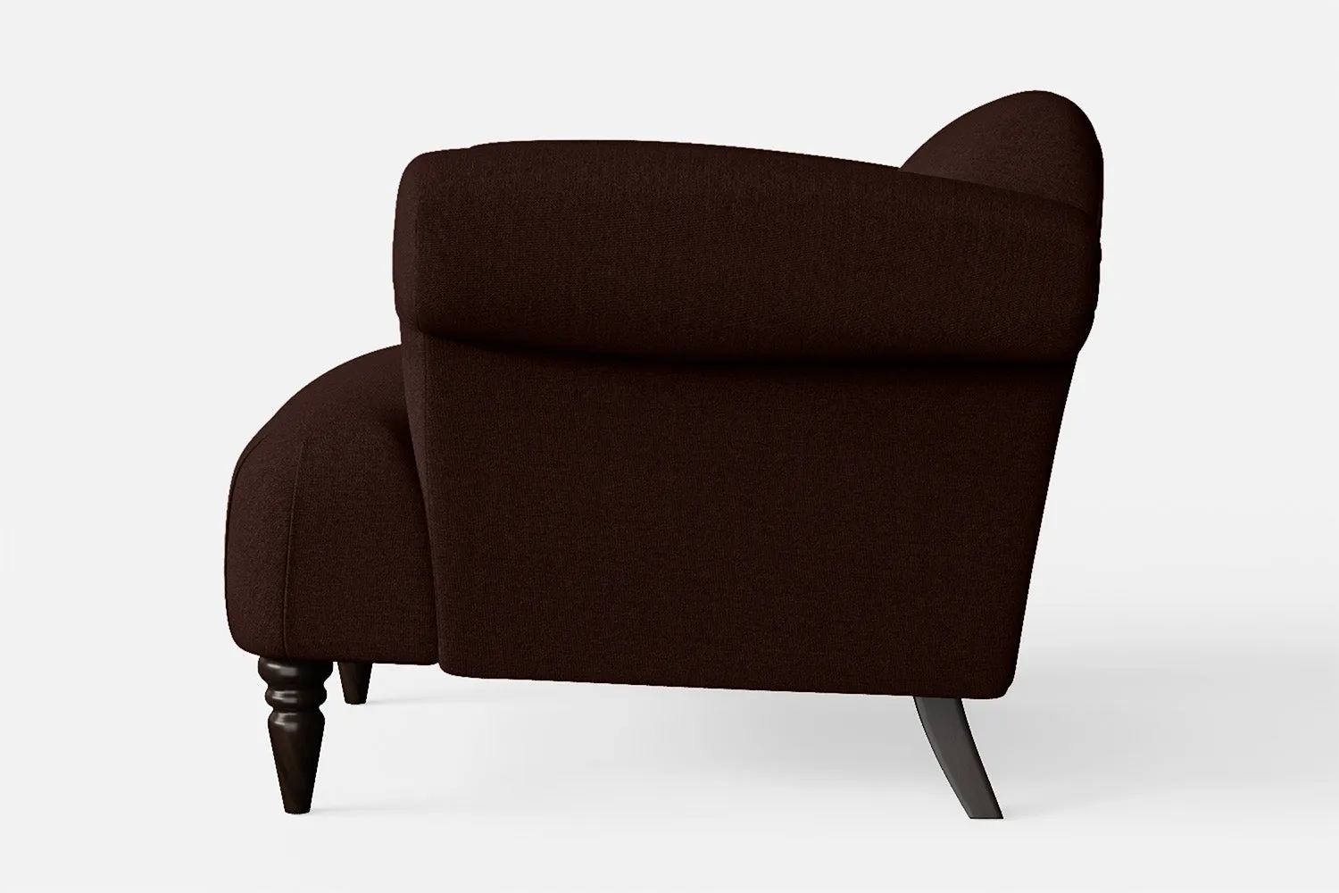 Barberton Armchair Coffee Brown Linen Fabric