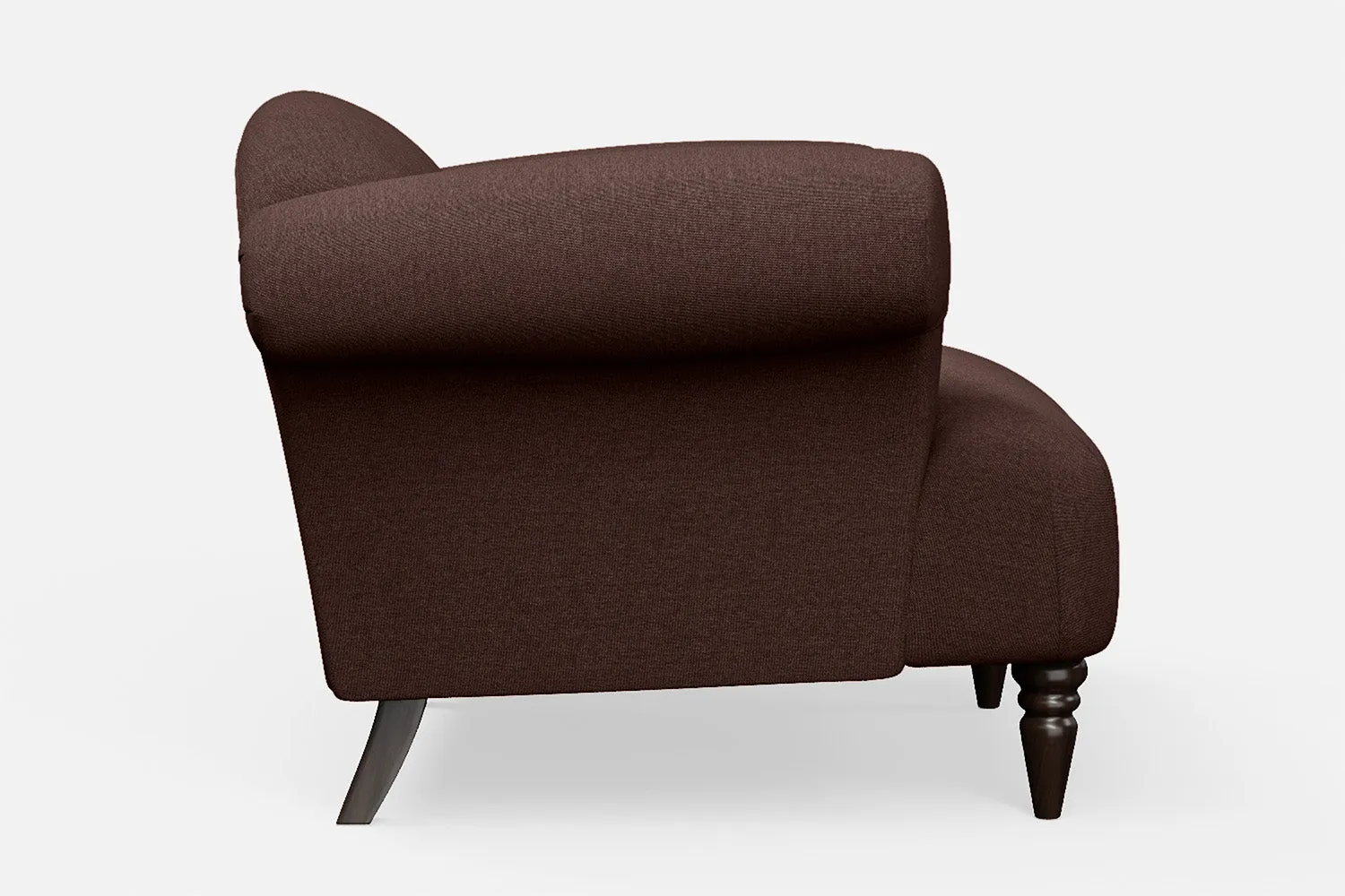 Barberton Armchair Coffee Brown Linen Fabric