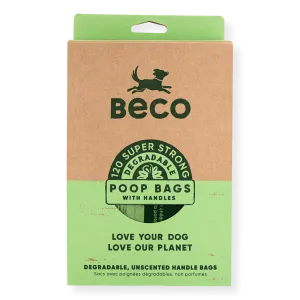 Beco Super Strong Degradable Poop Bags With Handles 120 pack