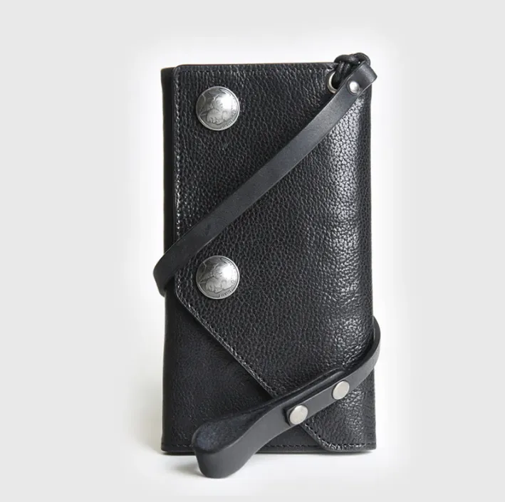 Biker Chain Wallet Leather Wallet With Chain Mens Leather Chain Wallet for Men