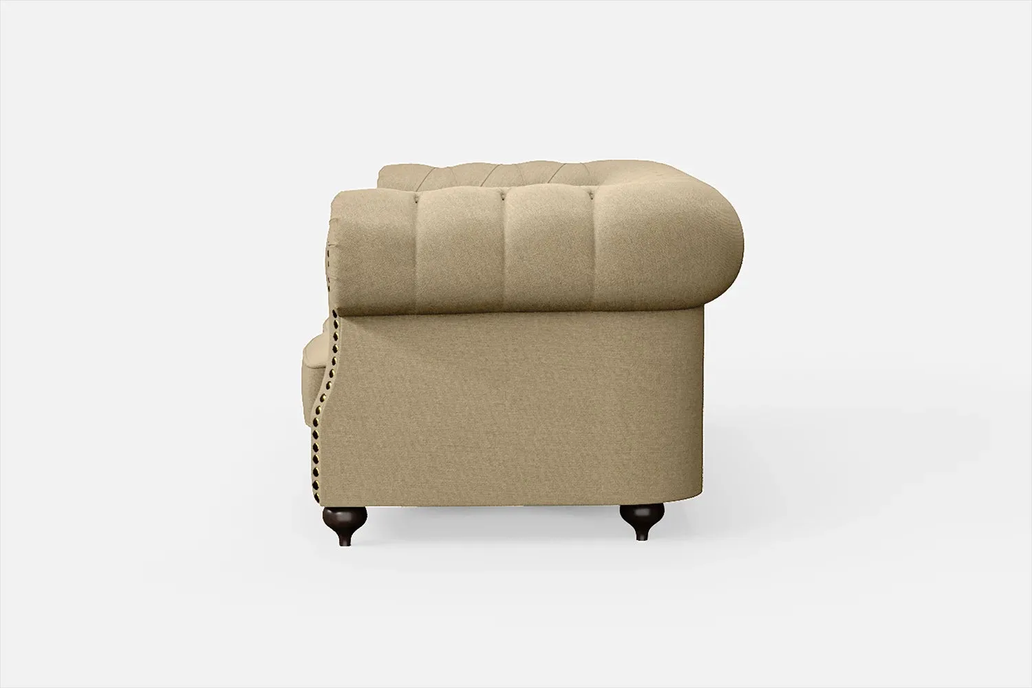 Bitonto 2 Seater Sofa Beige Linen Fabric