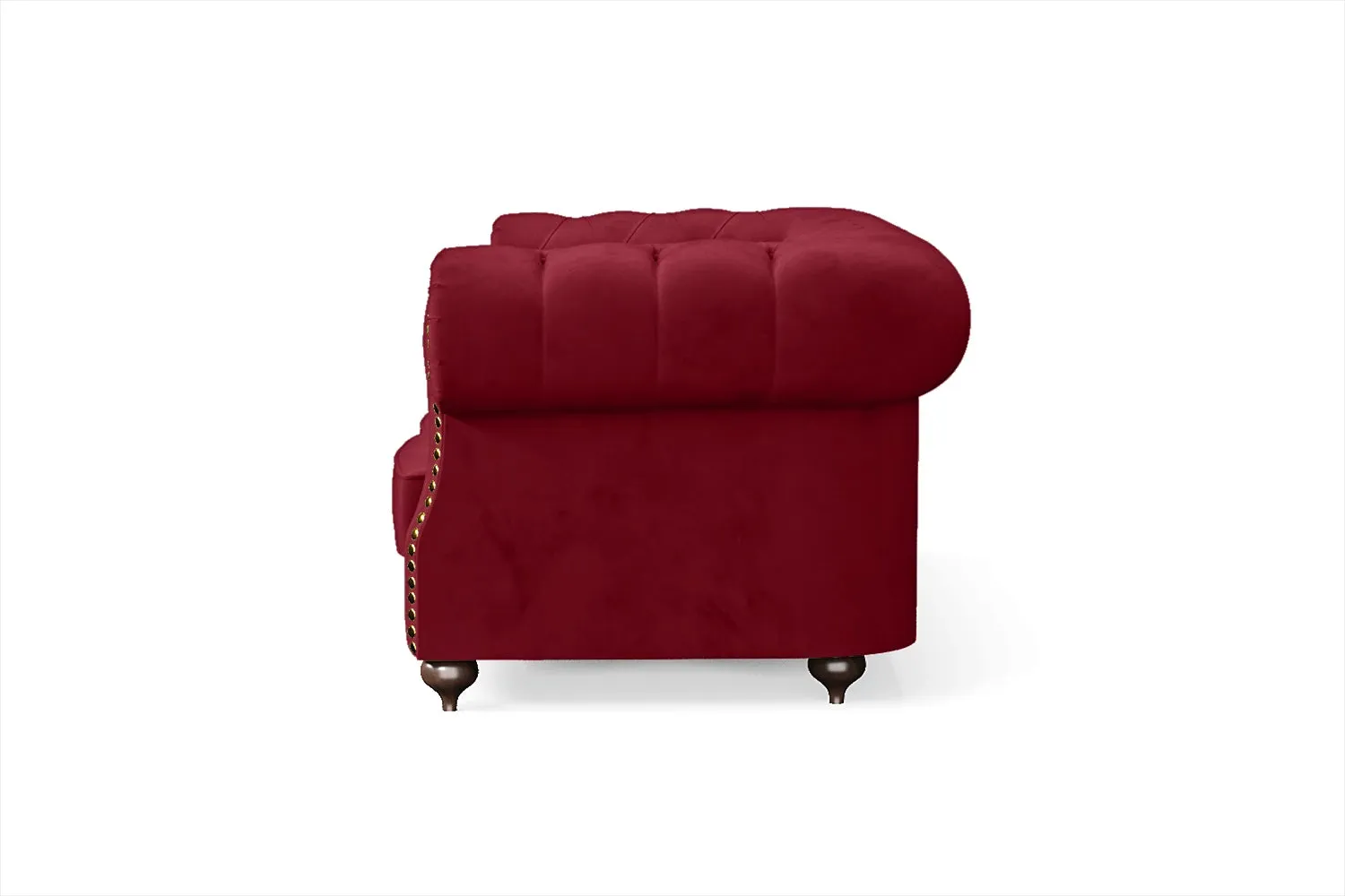 Bitonto 2 Seater Sofa Red Velvet