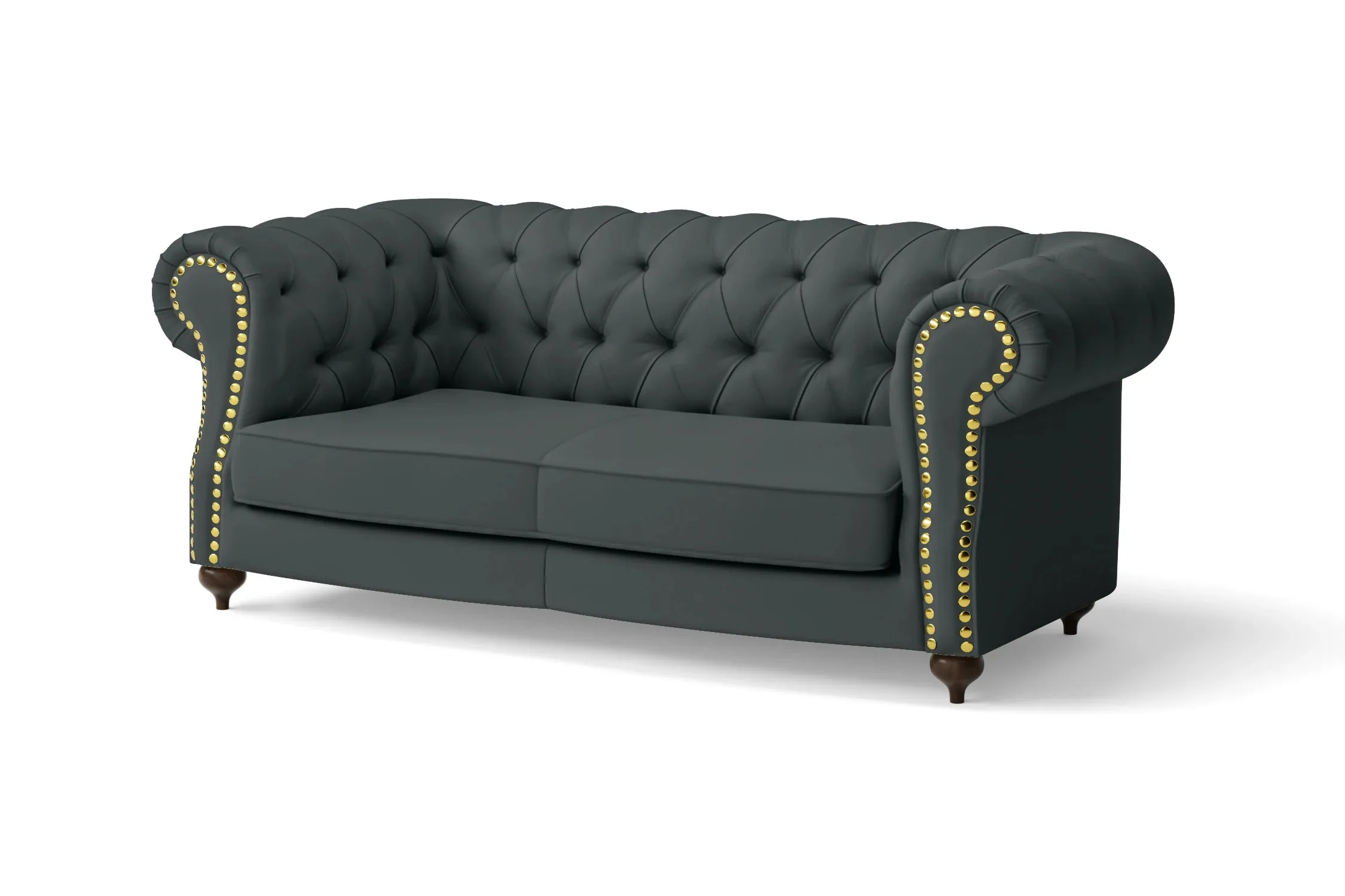 Bitonto 2 Seater Sofa Slate Leather