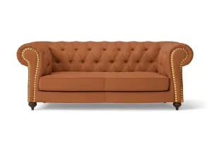 Bitonto 2 Seater Sofa Tan Brown Leather