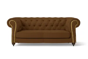 Bitonto 2 Seater Sofa Walnut Brown Leather