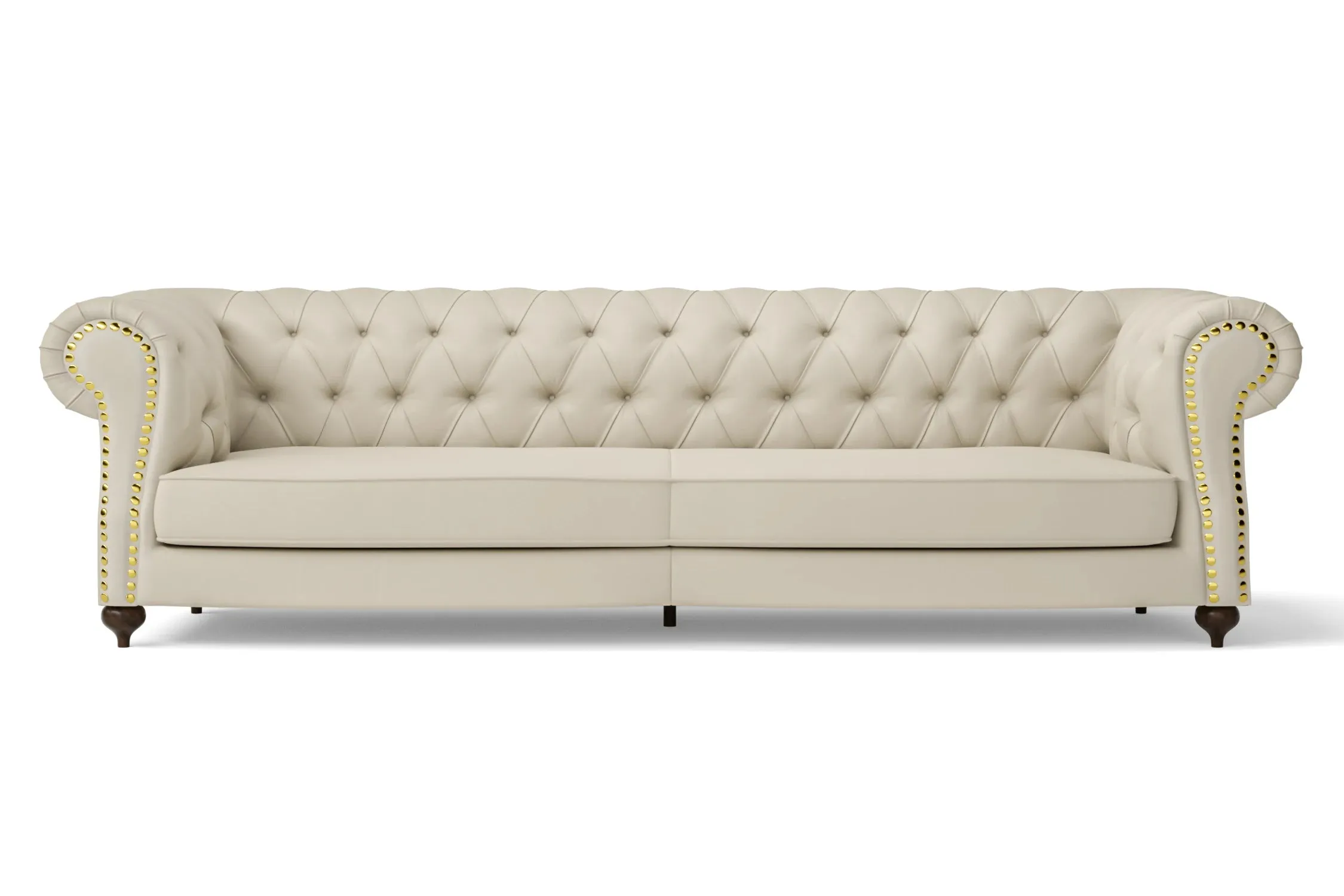 Bitonto 4 Seater Sofa Cream Leather