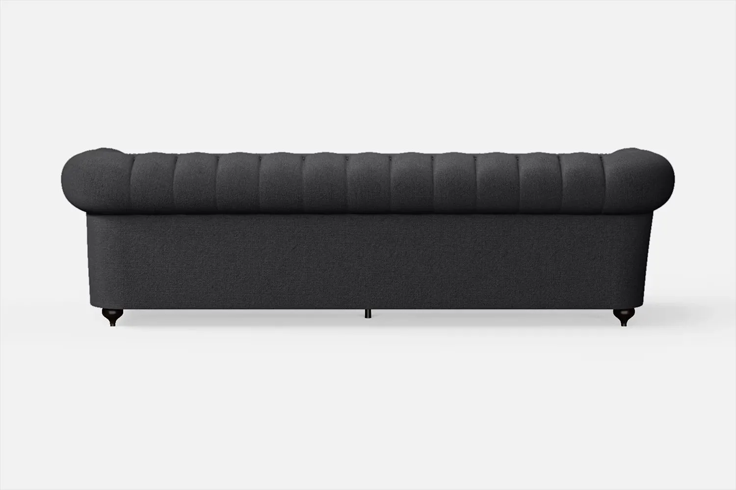 Bitonto 4 Seater Sofa Dark Grey Linen Fabric