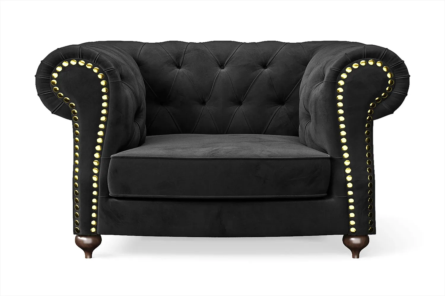 Bitonto Armchair Black Velvet