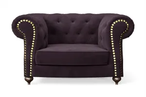 Bitonto Armchair Purple Velvet