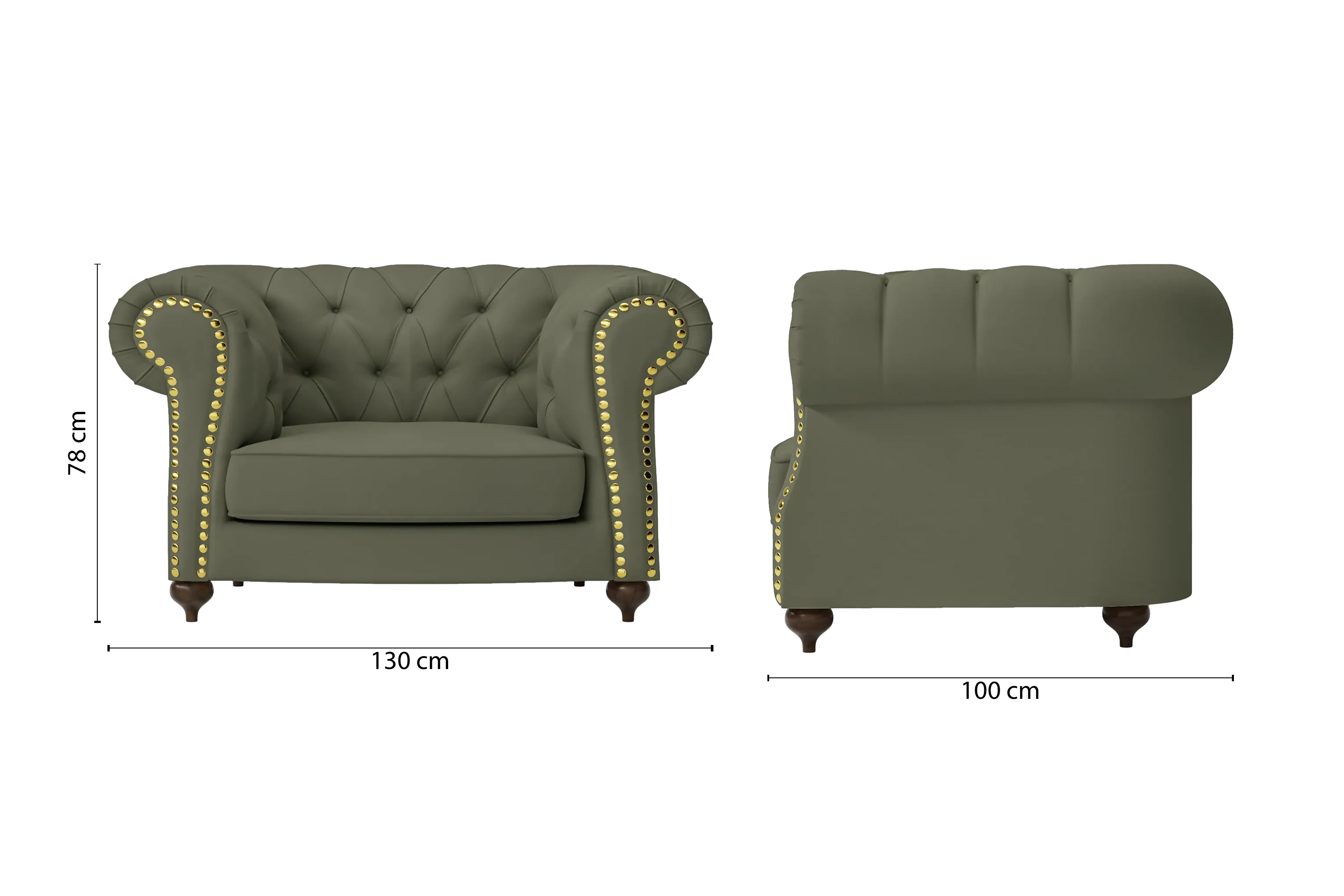 Bitonto Armchair Sage Leather