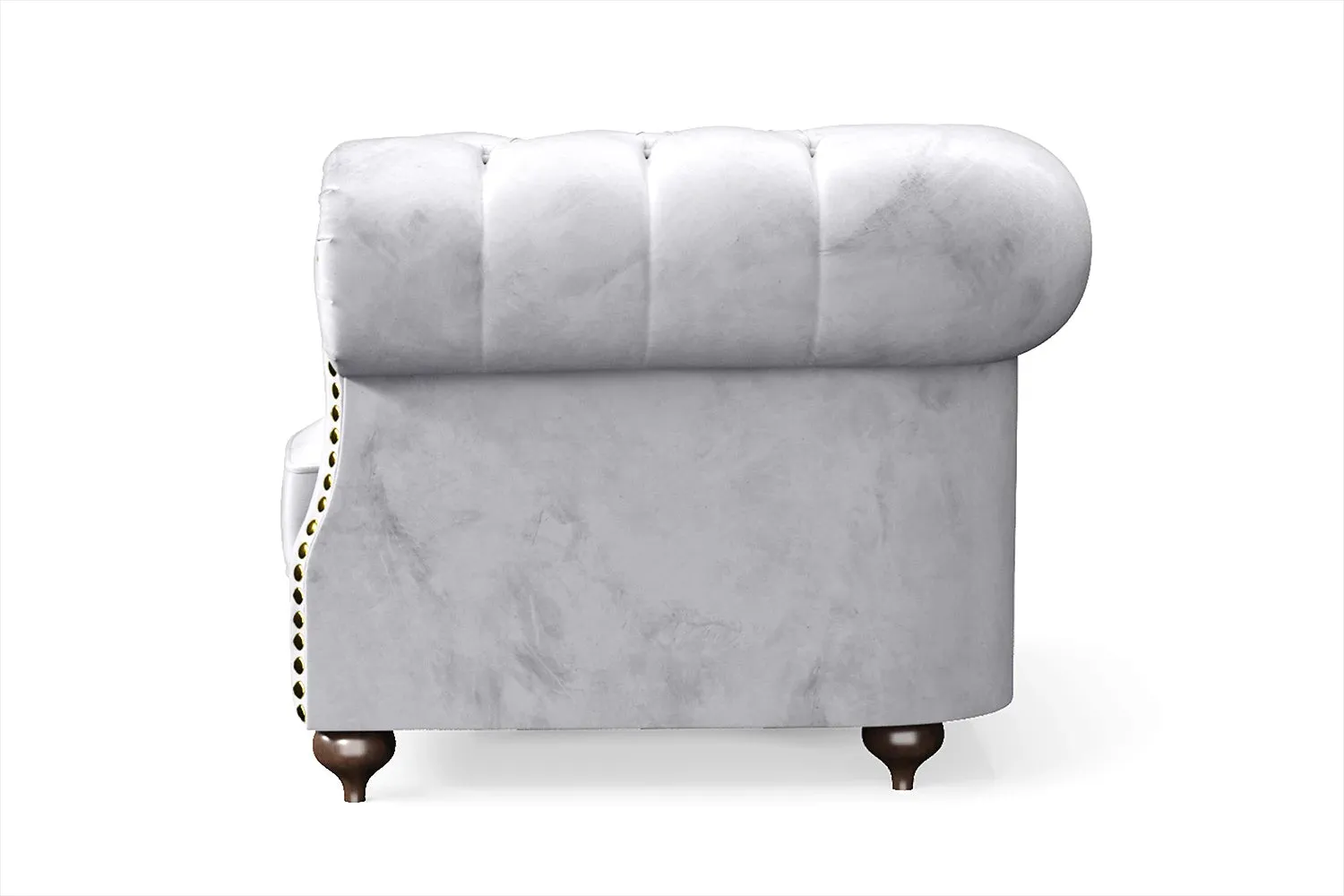 Bitonto Armchair Silver Velvet