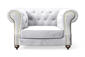 Bitonto Armchair Silver Velvet