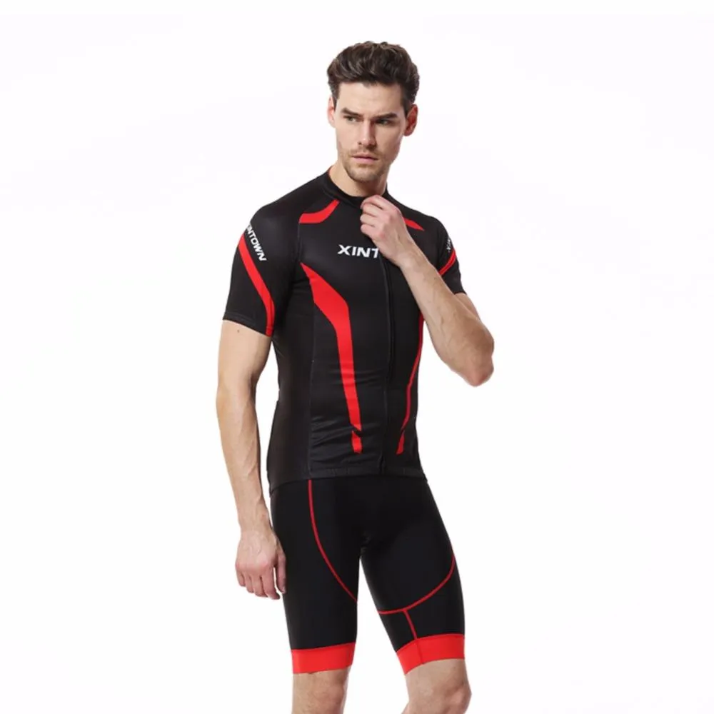 Black & Red Anti-Sweat Short Sleeve Cycling Jersey