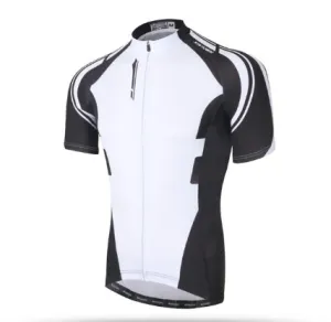 Black & White Short Sleeve Cycling Jersey