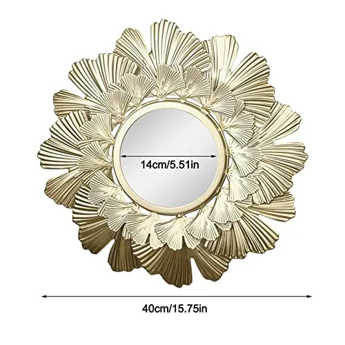 bnf Modern Decorative Wall Mirrors Wall Art for Hallway Bedroom Decoration Ginkgo Leaf
